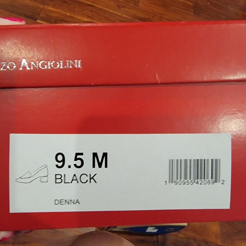 Enzo Angiolini ,black suede heel, size 9.5